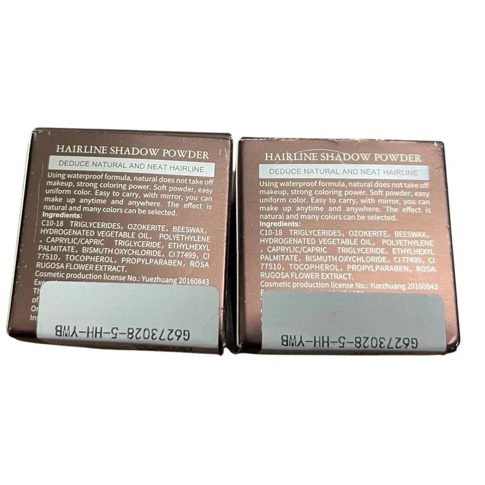 Maycheer 2pk Hairline Shadow Powder 05 Hey Black Root Touch Up NO.3089 4g NEW